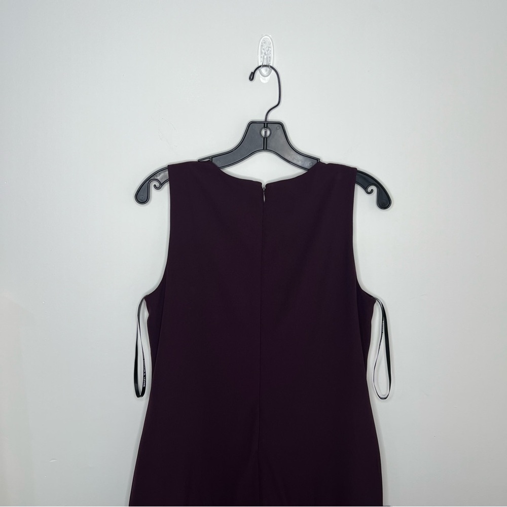 Tahari Purple Dress Feathers and Rhinestones Size 6 - Picture 4 of 10